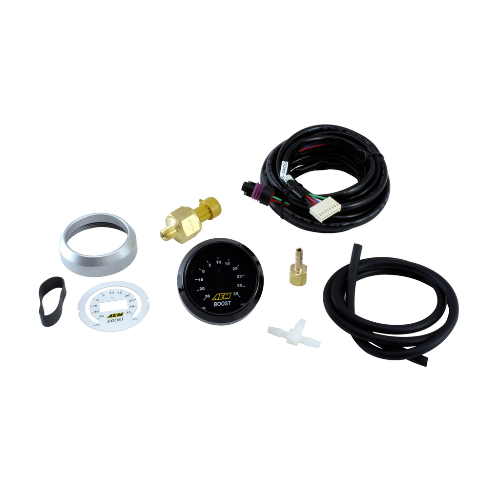 AEM Electronics - Boost Gauge -30 to 35 PSI Digital