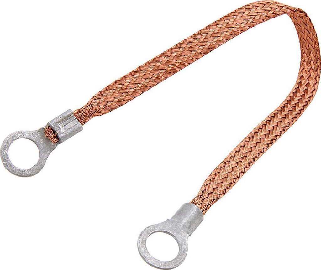 [ALL76330-9] Allstar Performance - Copper Ground Strap 9in w/ 3/8in Ring Terminals