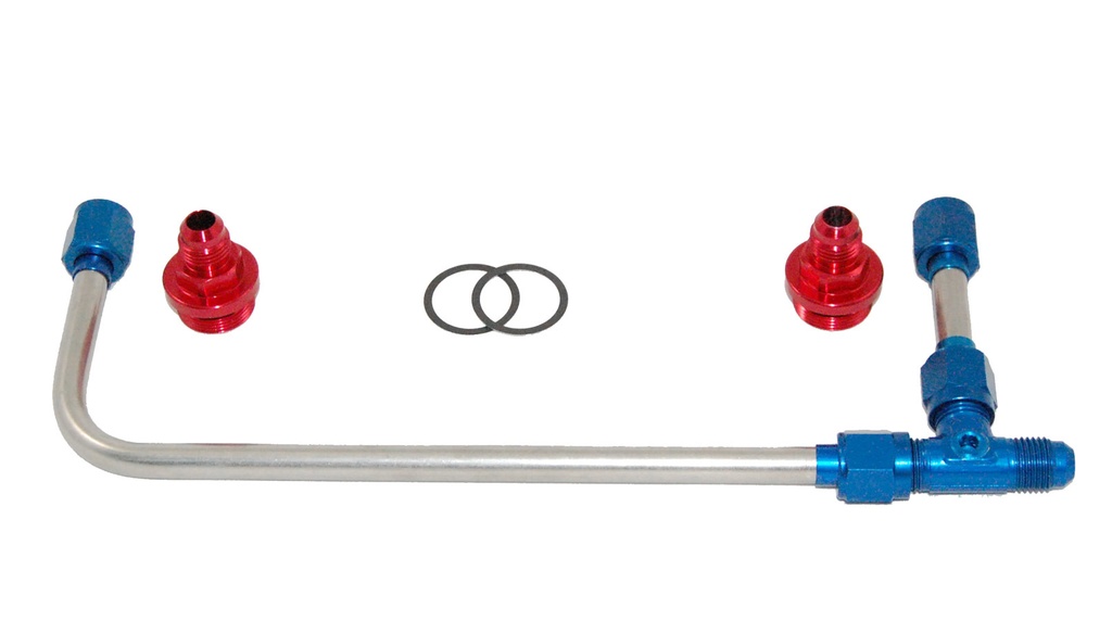 AED - Polished S/S 4150 Carb. Fuel Line Kit