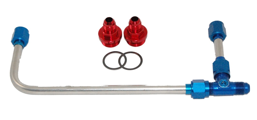 AED - Polished S/S 4160 Carb. Fuel Line Kit