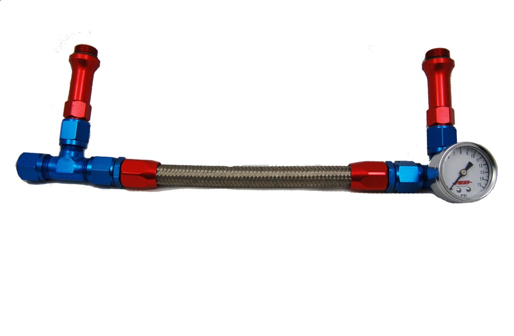 AED - Holley #6 Braided Fuel Line W/Gauge
