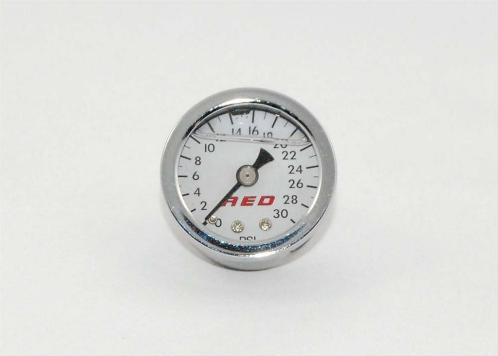 AED - 1-1/2 Fuel Press. Gauge 0-30psi Liquid Filled