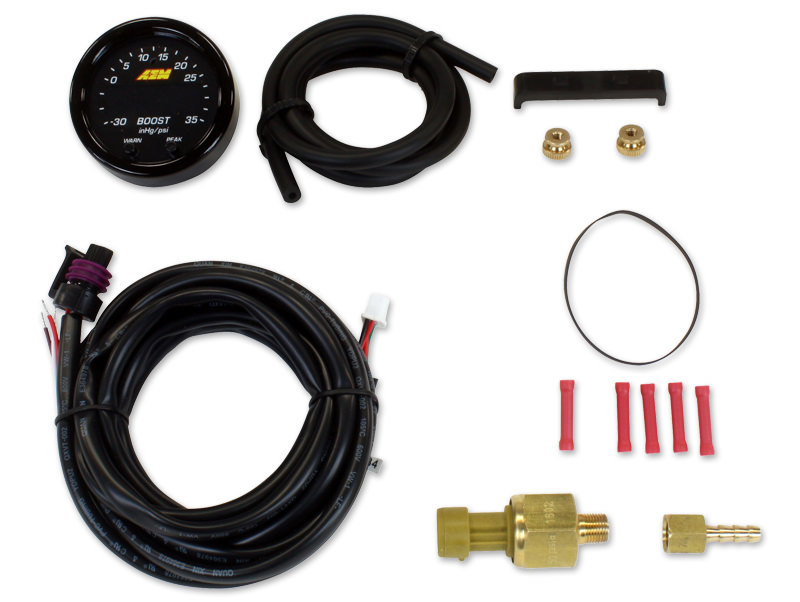 Aem Electronics - X-Series Boost Pressure Gauge -30inHg-35psi