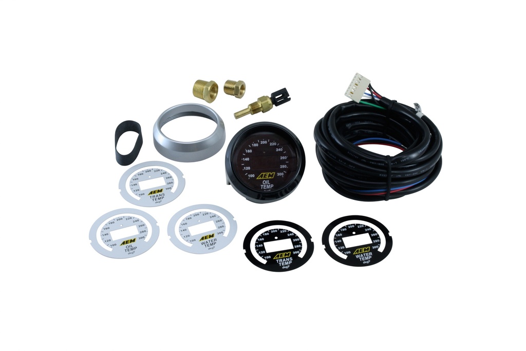Aem Electronics - Oil/Trans/Water Temp Digital Gauge 100-300F