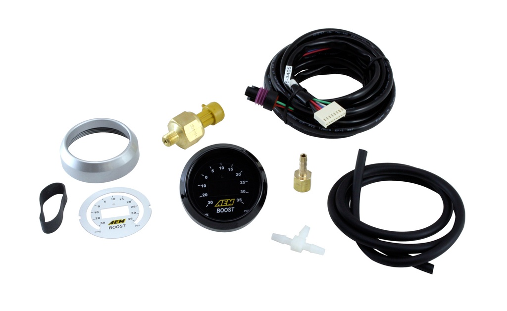 AEM Electronics - Boost Gauge -30 to 35 PSI Digital