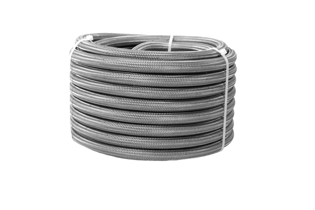 8an PTFE Stainless Steel Braided Hose - 20ft