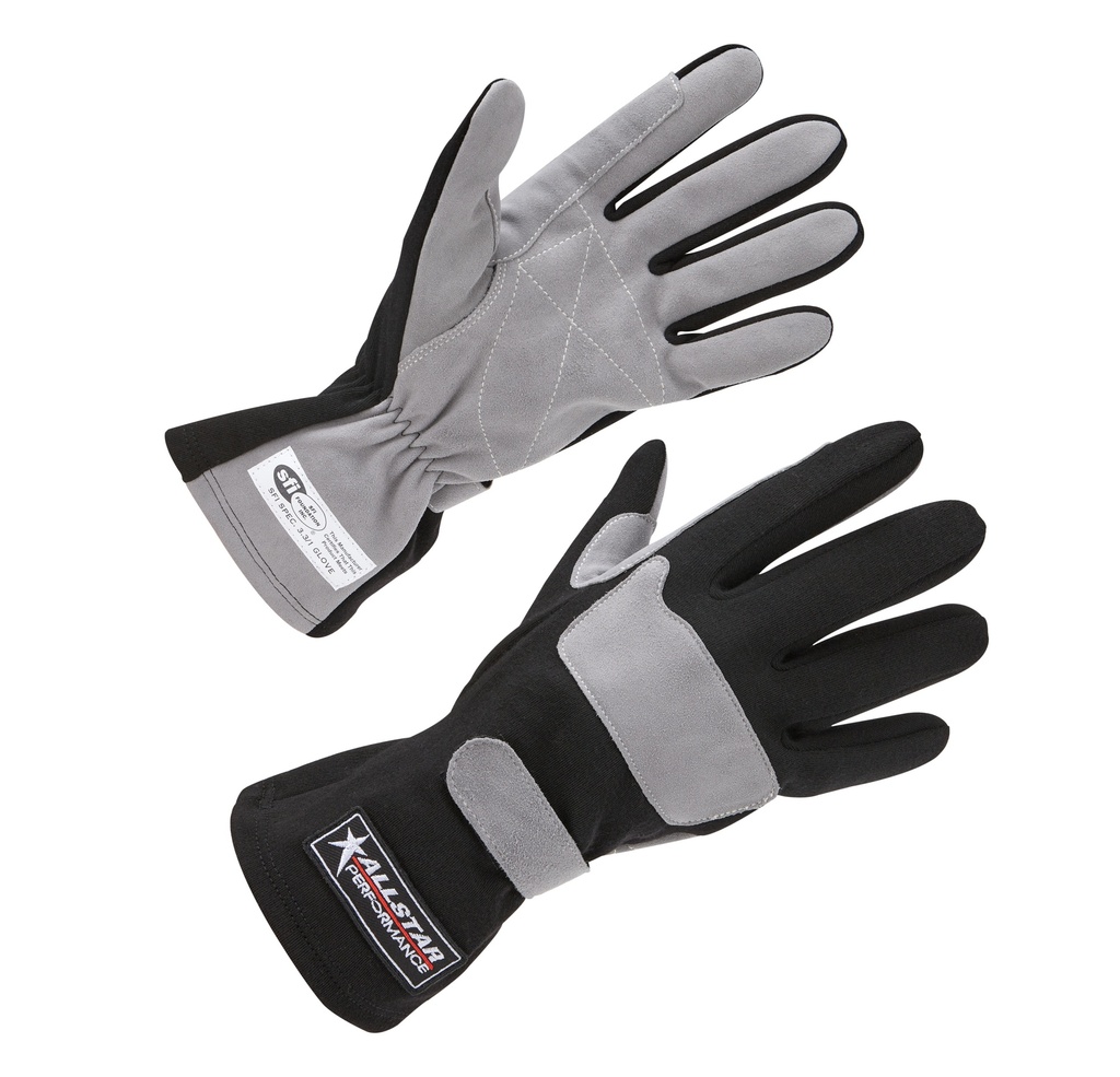 [ALL911015] Allstar Performance - Driving Gloves SFI 3.3/1 S/L Black/Gray X-Large