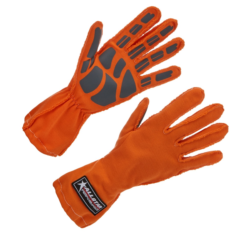 [ALL913044] Allstar Performance - Driving Gloves Non-SFI Outseam S/L LG Orange