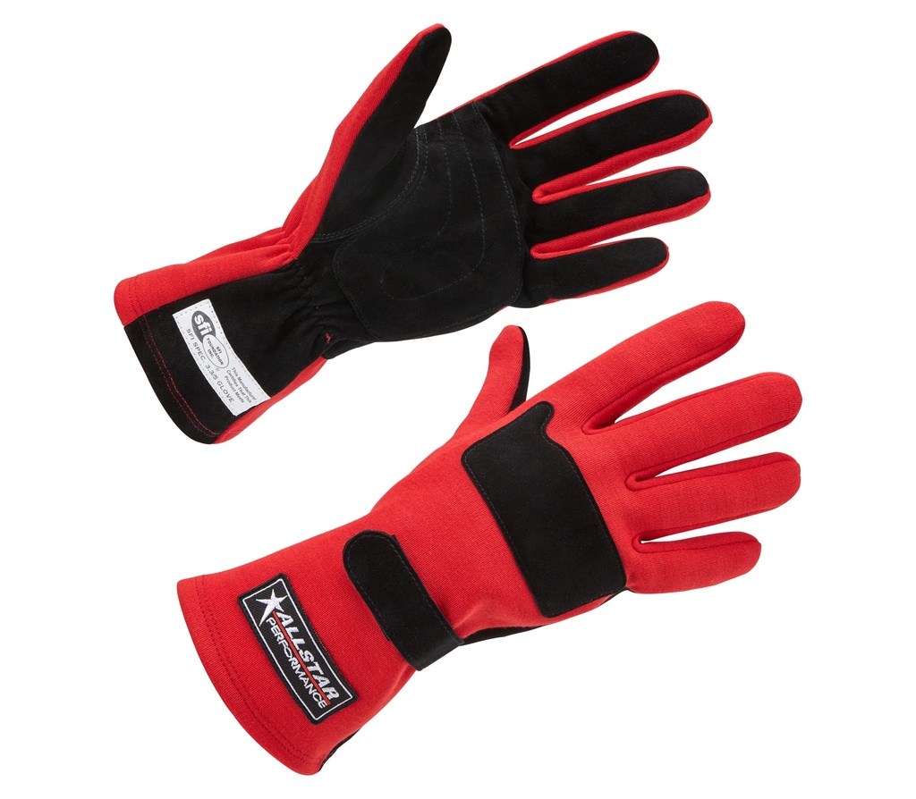 [ALL915075] Allstar Performance - Driving Gloves SFI 3.3/5 D/L Red X-Large