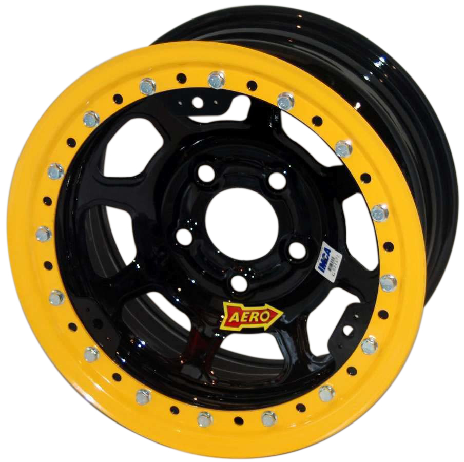 Aero Race Wheels - 15x10 4in 4.75 Black Beadlock