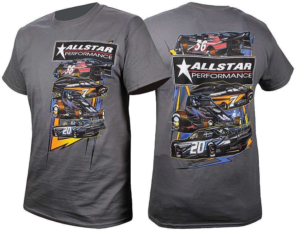 [ALL99901M] Allstar Performance - T-Shirt Dark Gray Circle Track Medium