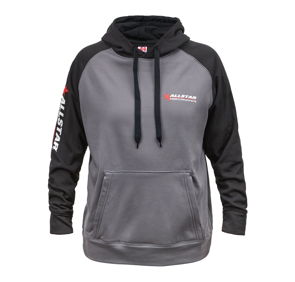 [ALL99916L] Allstar Performance - Allstar Hooded Sweatshirt Lg Silver/Blk