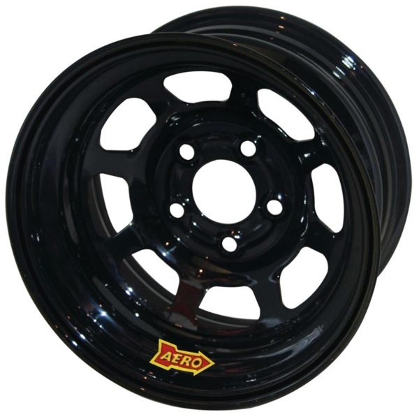 Aero Race Wheels - 15x8 3in 5.00 Black Spun Extreme Bead