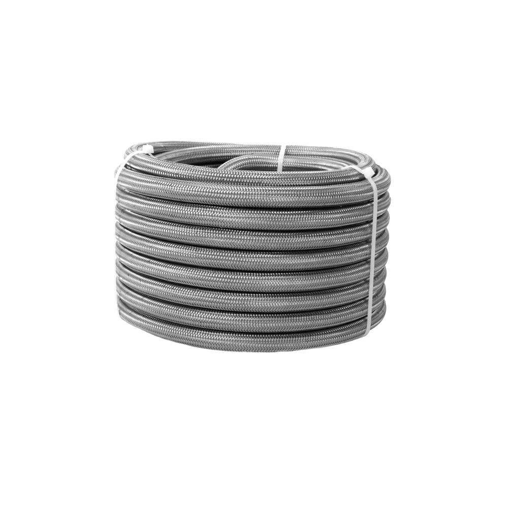 10an PTFE S/S Braided Hose 16ft - AEROMOTIVE