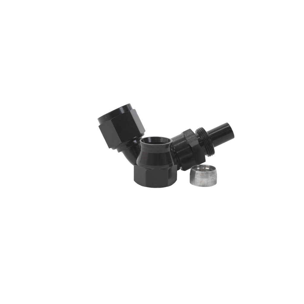 [AFS15355] 8an 90-Deg Ptfe Hose End Black Anodized