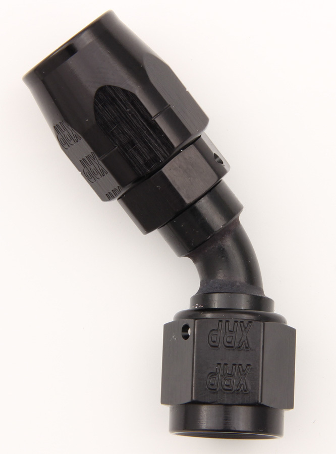 XRP-Xtreme Racing Prod. - #6 45 Deg Dbl Swivel Hose End Black