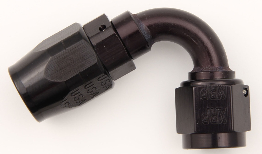 XRP-Xtreme Racing Prod. - #10 120 Deg Dbl Swivel Hose End Black