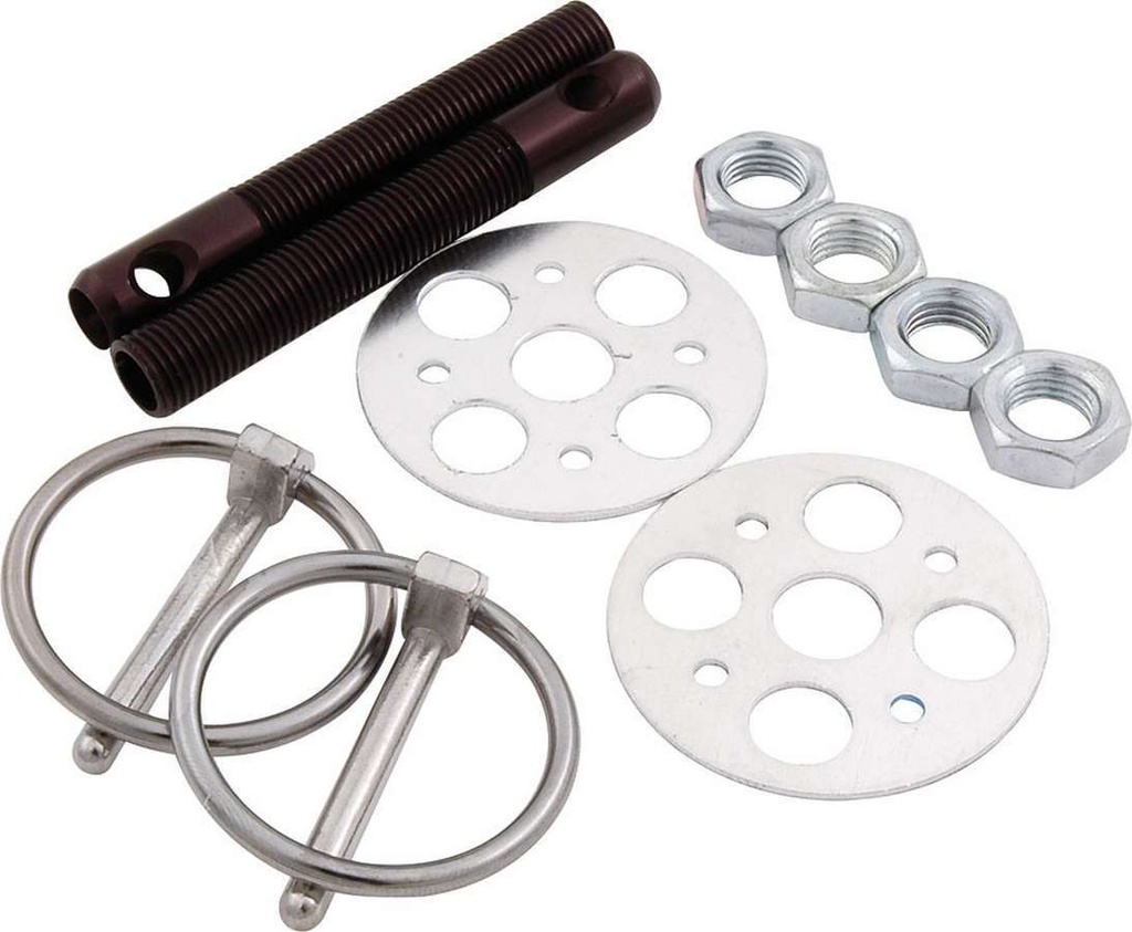 Allstar Performance - LW Alum Hood Pin Kit 3/8in Black