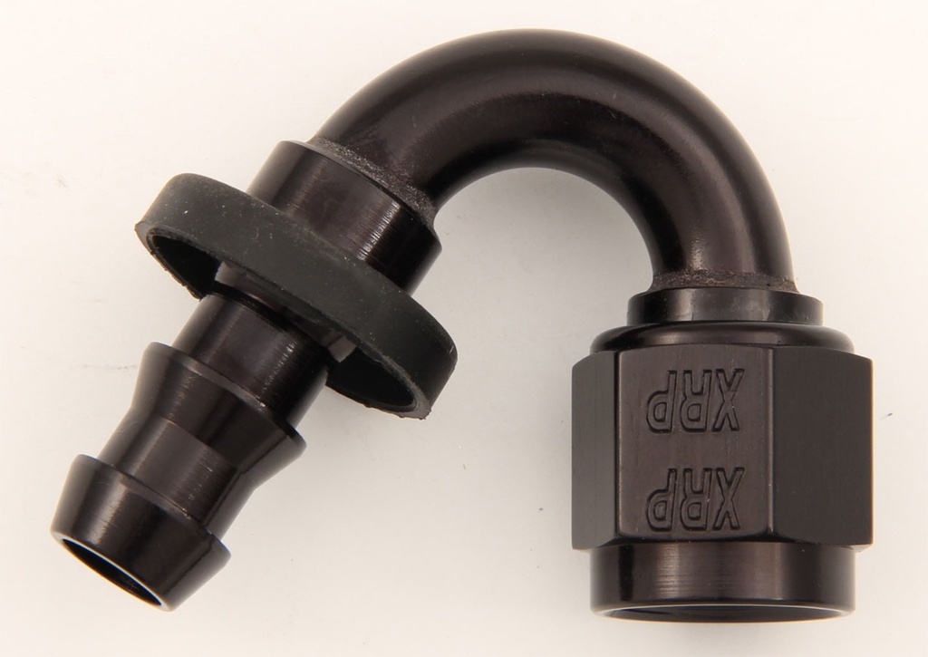 Xrp-Xtreme Racing Prod. - #6 150 Deg Push-On Hose End Black