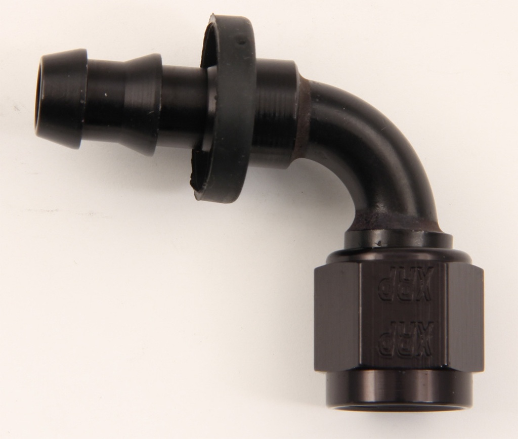 Xrp-Xtreme Racing Prod. - #6 90 Deg Push-On Hose End Black