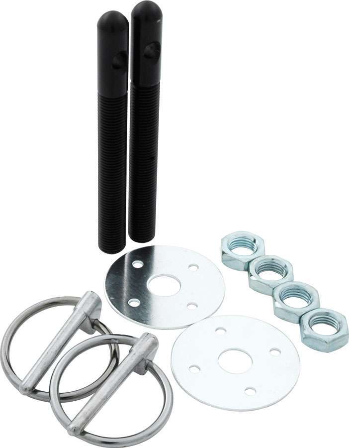 Allstar Performance - Alum Hood Pin Kit 3/8in Black