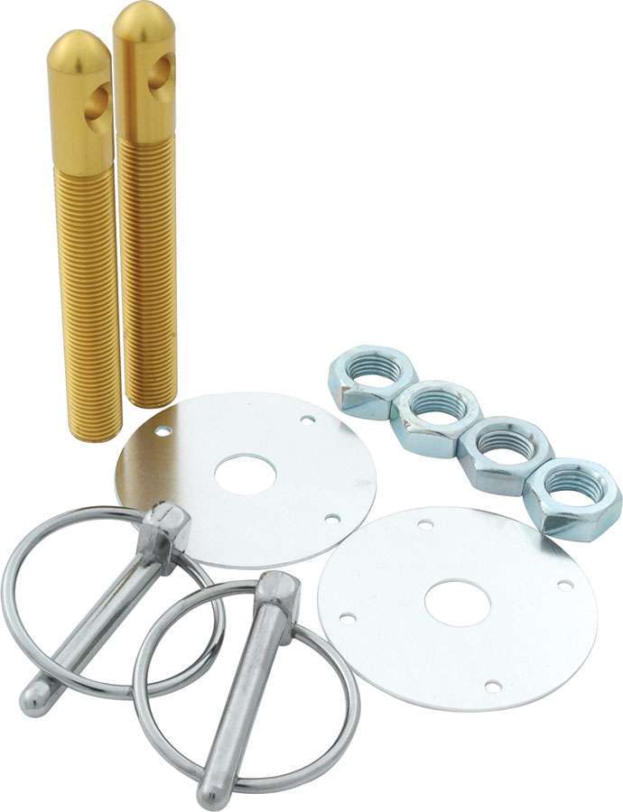 Allstar Performance - Alum Hood Pin Kit 1/2in with 1/4in Clips Gold