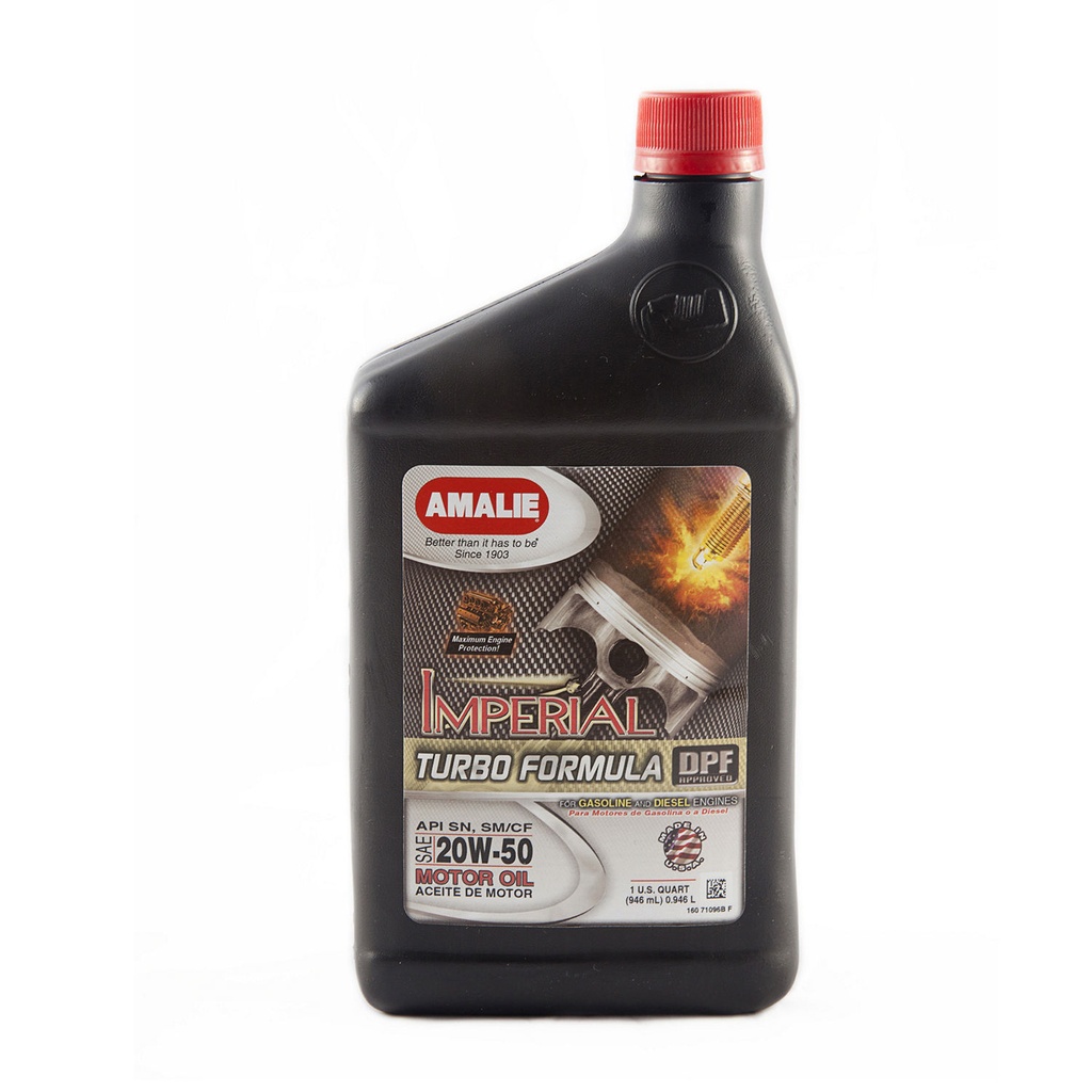 [AMA160-71096-56] Amalie - Imperial Turbo 20w50 Oil Case 12 X 1 Quart