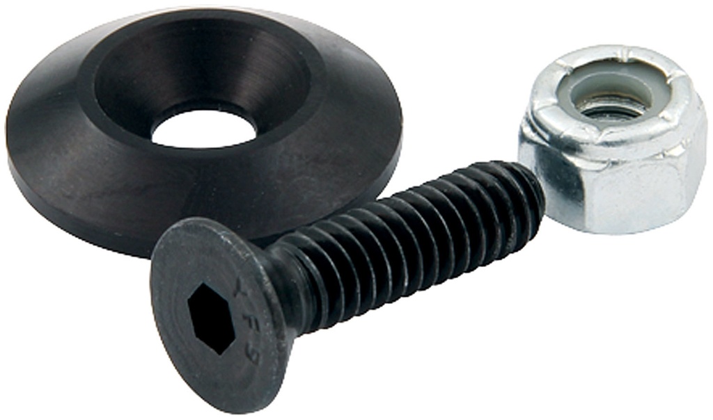 Allstar Performance - Countersunk Bolts #10 w/1in Washer Black 10pk