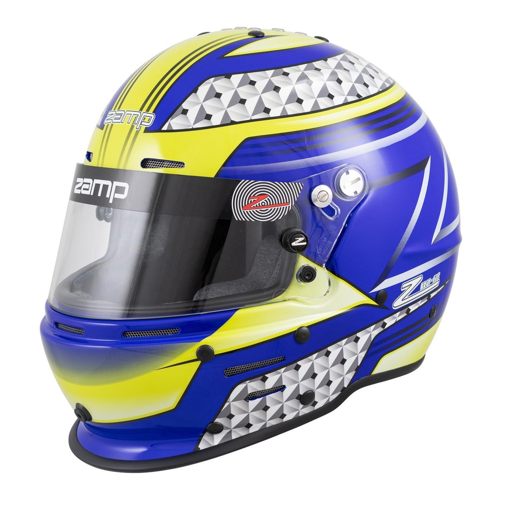 [ZAMH764C36M] Zamp Racing - Helmet RZ-62 Aramid Mix M Blu/Grn SA2020