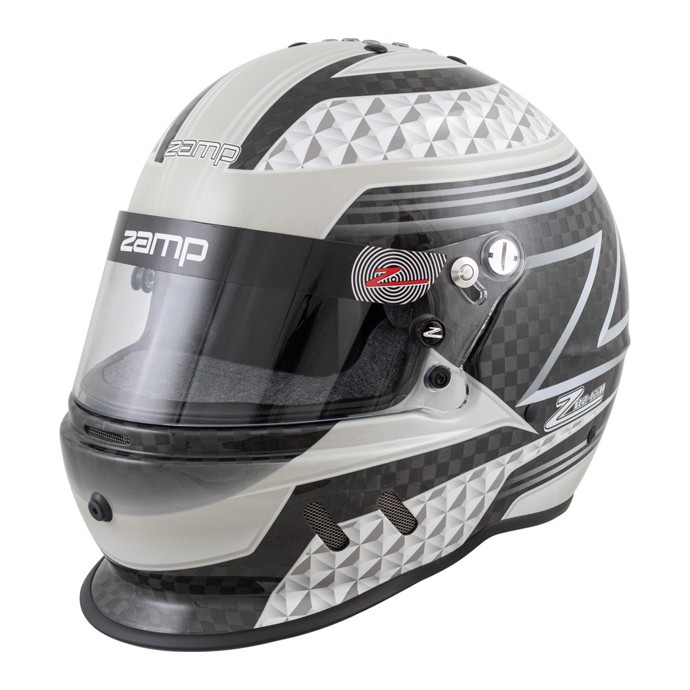 [ZAMH775C15L] Zamp Racing - Helmet Rz-65d Carbon Large Blk/Gray Sa2020