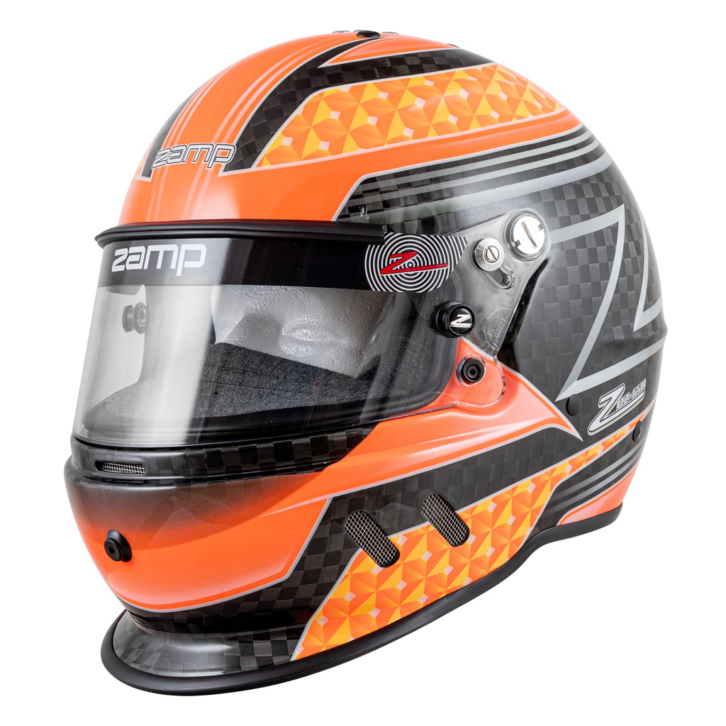 [ZAMH775C30L] Zamp Racing - Helmet Rz-65D Carbon L Flo Org/Yel Sa2020