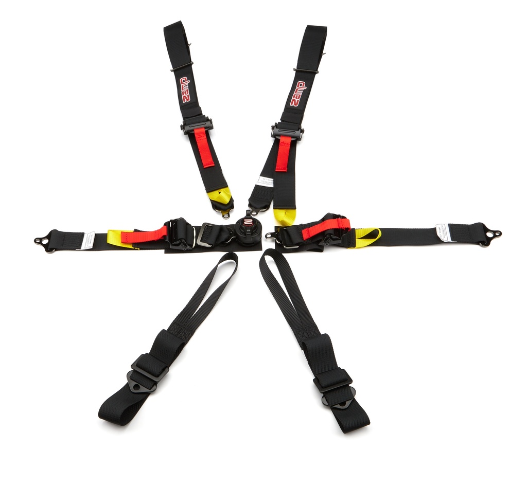 [ZAMHARN04F003] Zamp Racing - Harness 6pt Black Cam L 2in Shoulder FIA
