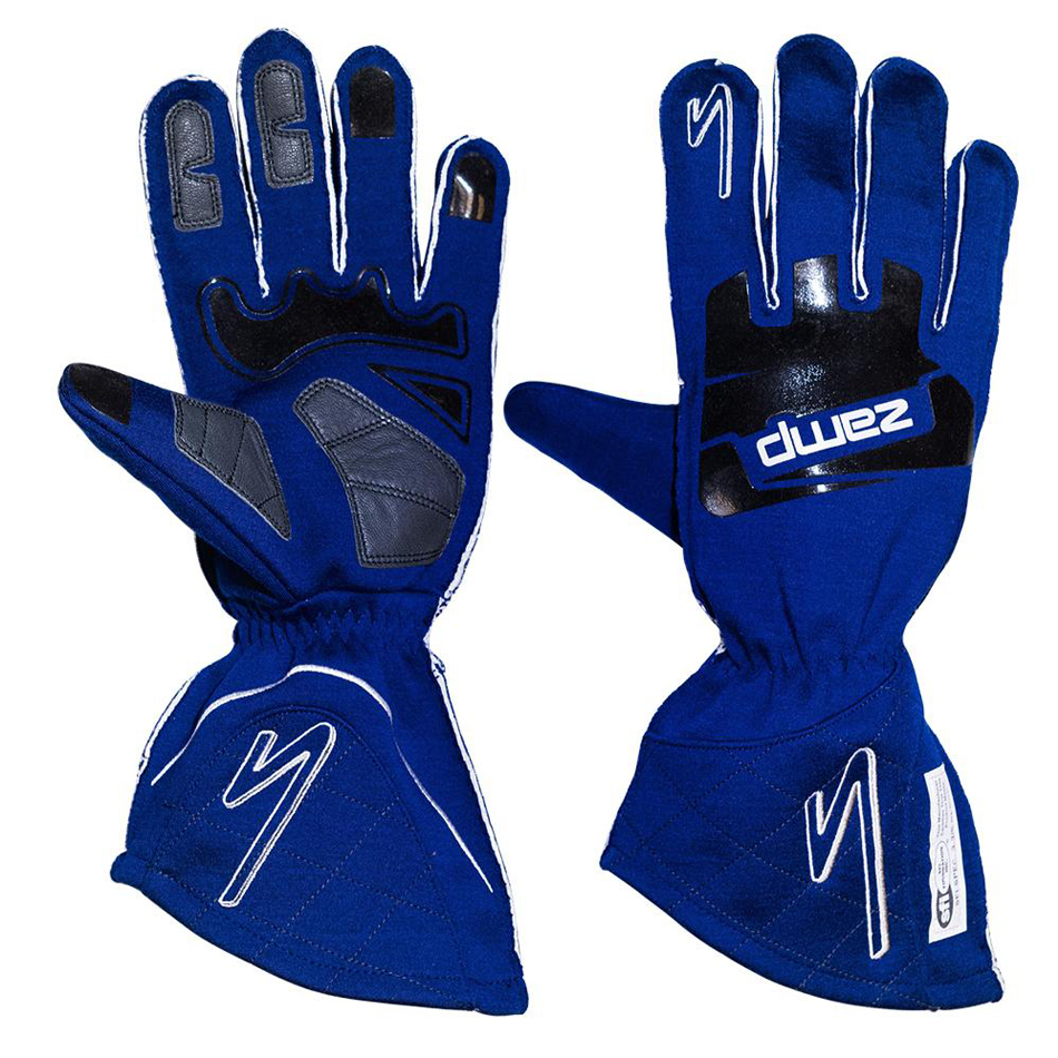 [ZAMRG10004M] Zamp Racing - Gloves ZR-50 Blue Medium Multi-Layer SFI 3.3/5