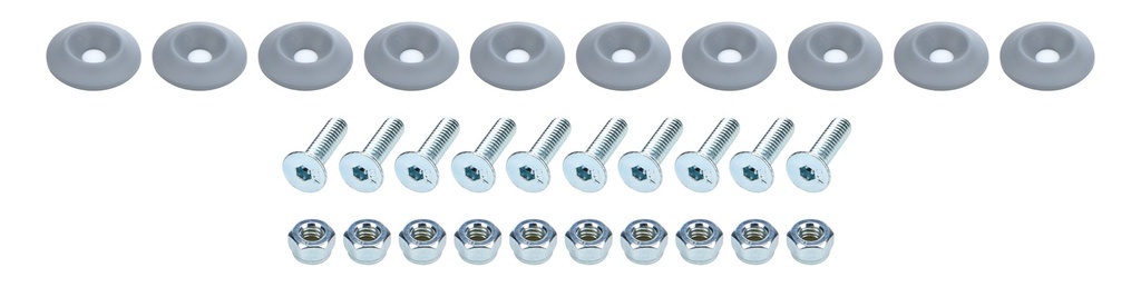 Allstar Performance - Countersunk Bolt Kit Silver 10pk