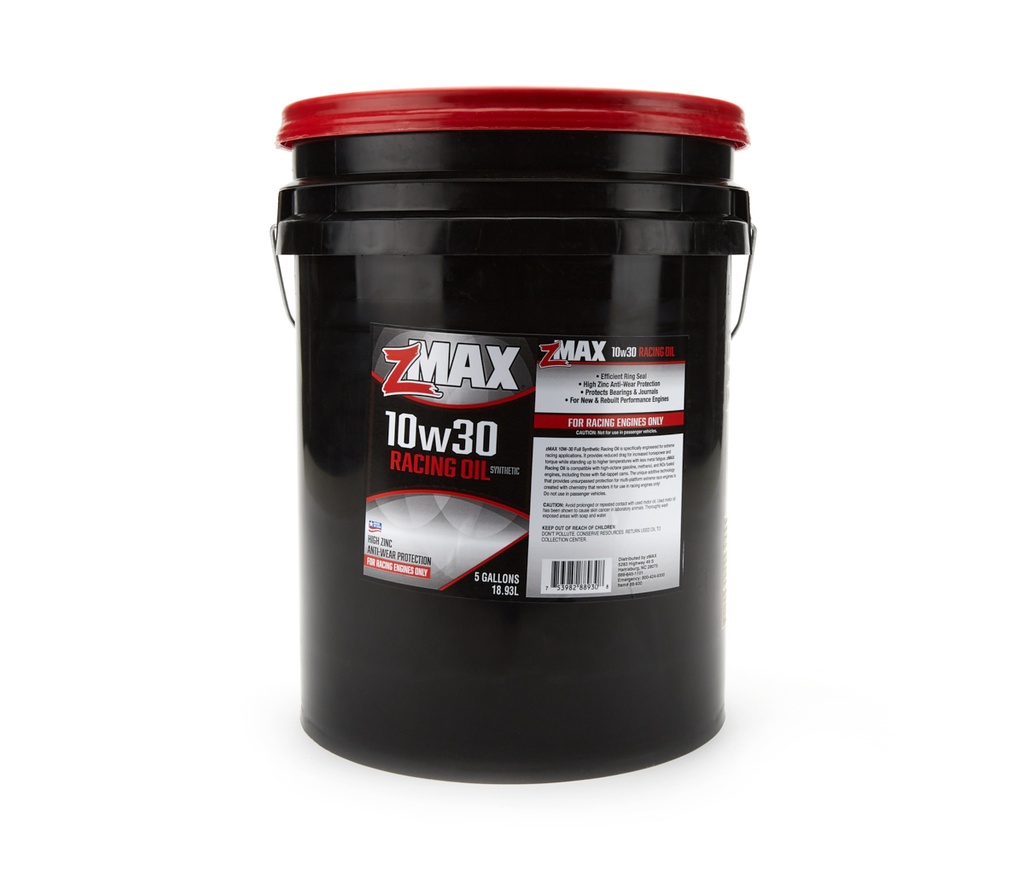 [ZMA88-930] Zmax - Racing Oil 10w30 5 Gal. Pail