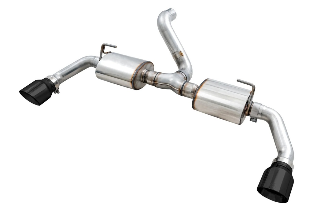 Awe Tuning - Jeep Jl Jlu Dual Exhaust Axleback Black Tips
