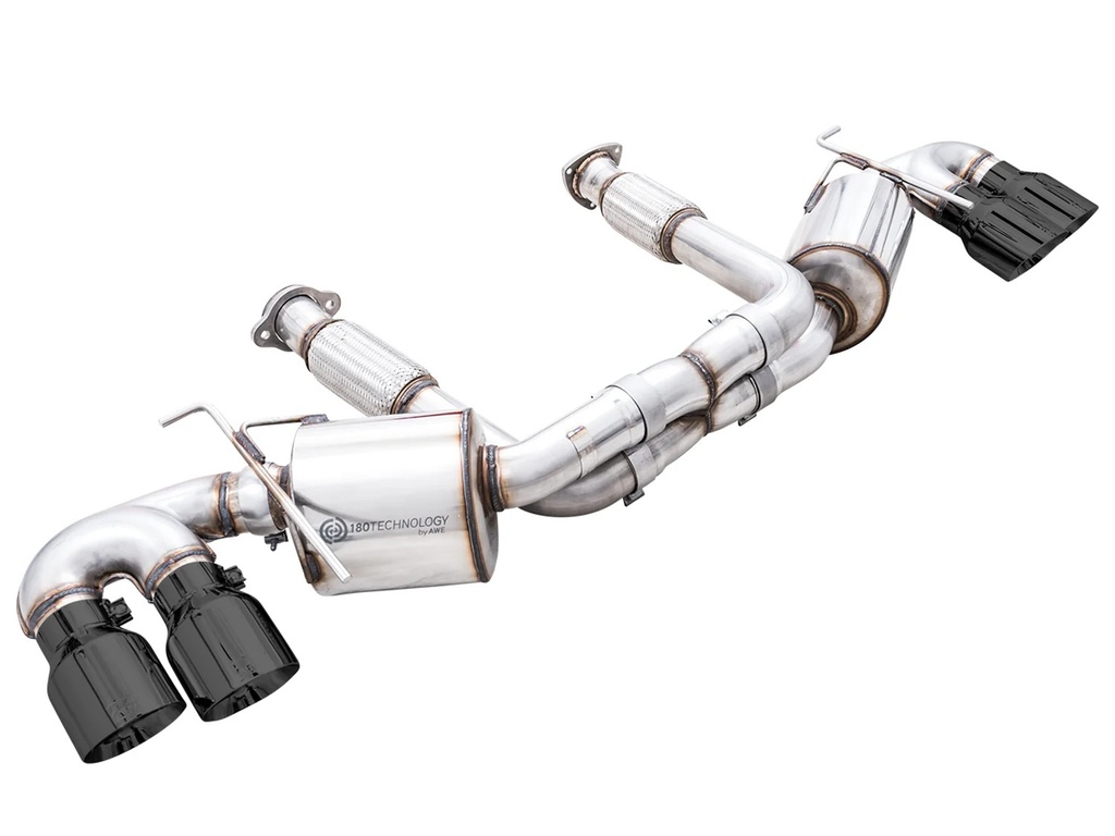 Awe Tuning - C8 Corvette Exhaust Quad Black Tips