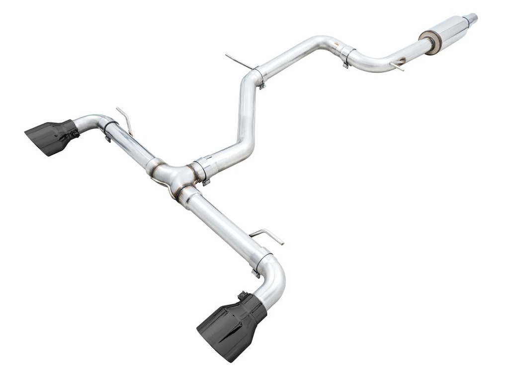 Awe Tuning - Vw Gti Mk8 Exhaust Dual Outlet Black Tips