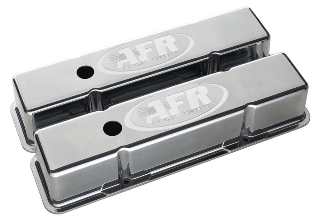 Air Flow Research - SBC Tall Alum Valve Cvr Polished W/Afr Logo