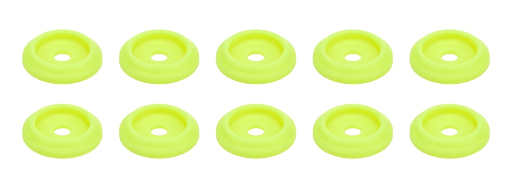 Allstar Performance - Body Bolt Washer Plastic Fluorescent Yellow 10pk