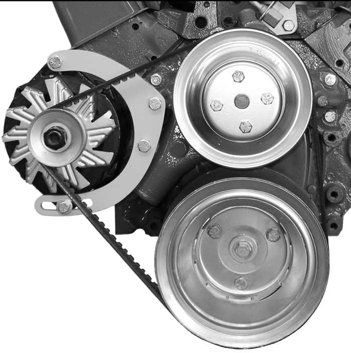 Alan Grove Components - Alt.Bracket Mid-Mount SBC Long Water Pump