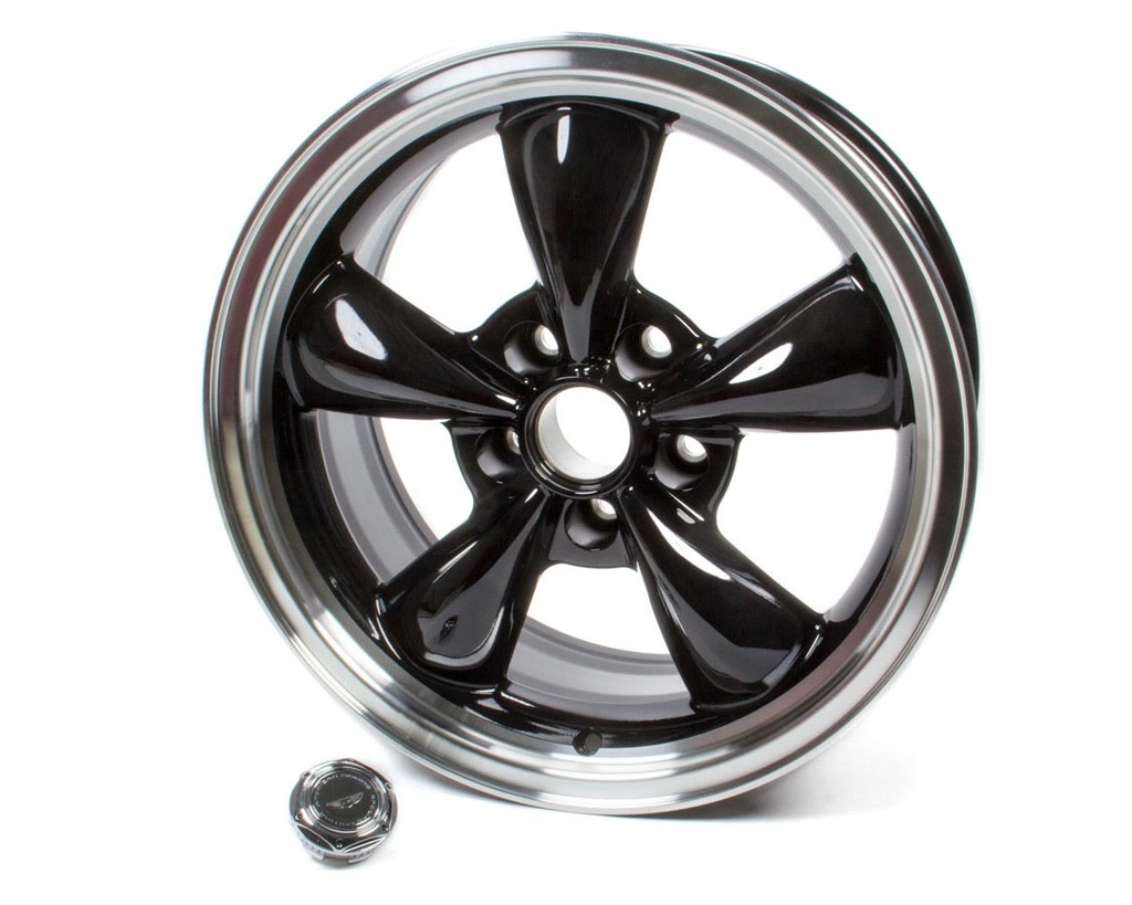 American Racing Wheels - 17x8 Torq Thrust M Wheel Gloss Black Machined Lip
