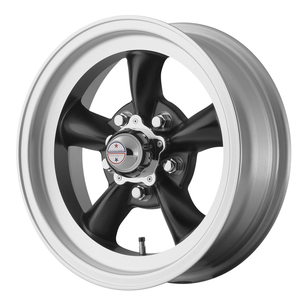 American Racing Wheels - TORQ THRUST D 15x8.5 5x120.65 Satin Black w/ Machined Lip