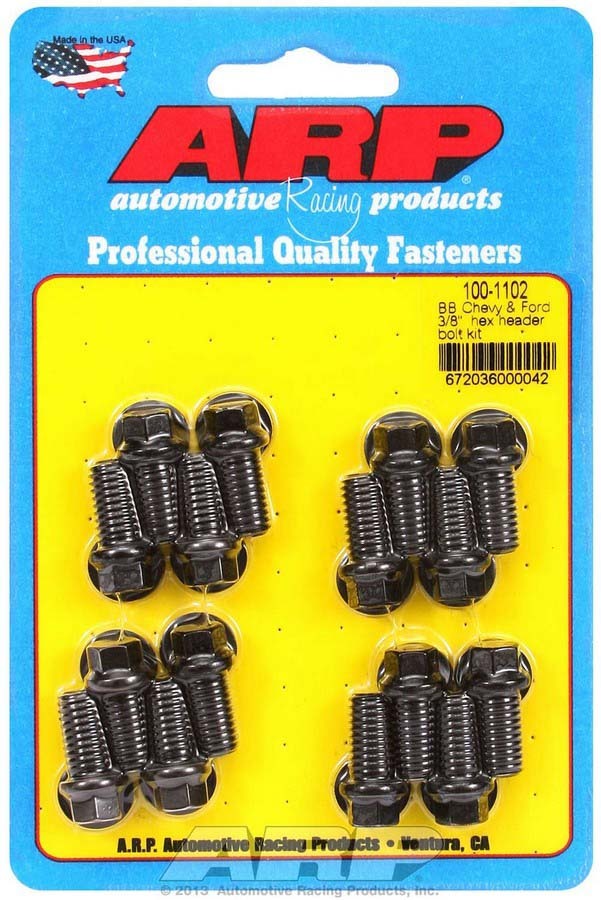 [ARP100-1102] ARP - Header Bolt Kit - 6pt. 3/8 x .750 UHL (16)