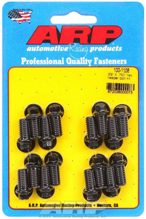 [ARP100-1108] ARP - Header Bolt Kit - 6pt. 3/8 x .750 UHL (16)