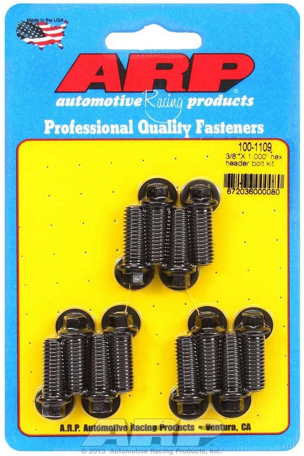 [ARP100-1109] ARP - Header Bolt Kit - 6pt. 3/8 x 1.00 UHL (12)