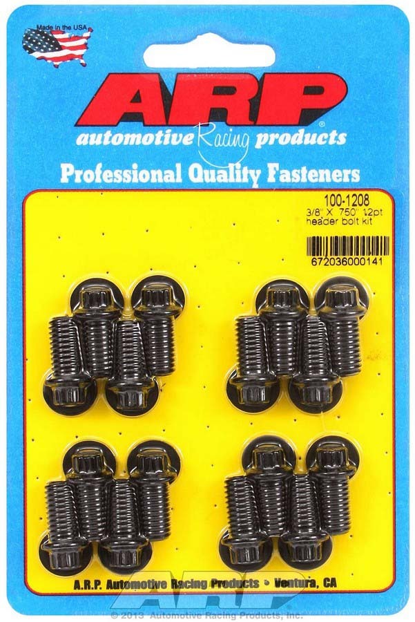 [ARP100-1208] ARP - Header Bolt Kit - 12pt. 3/8 x .750 UHL (16)
