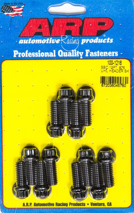 [ARP100-1216] ARP - Header Bolt Kit - 12pt. 3/8 x .875 UHL (12)
