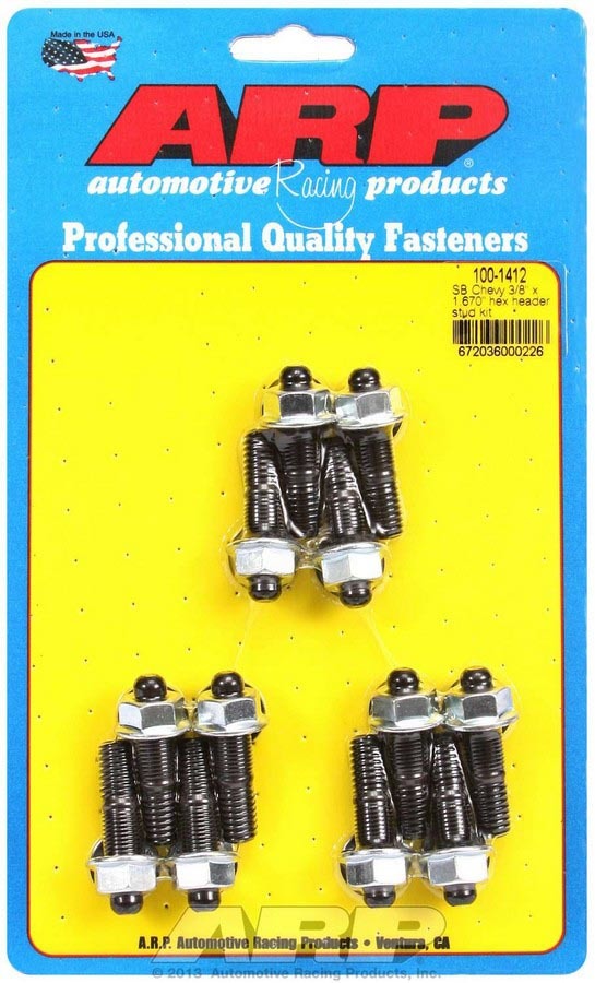 [ARP100-1412] ARP - Header Stud Kit - 6pt. 3/8 x 1.670 OAL (12)