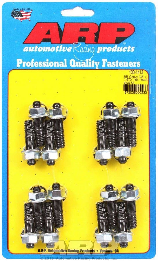 [ARP100-1413] ARP - Header Stud Kit - 6pt. 3/8 x 1.670 OAL (16)